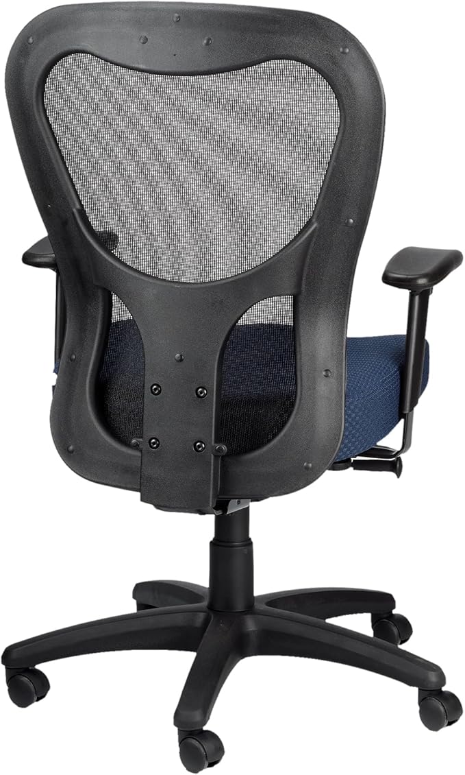 Tempur-Pedic TP9000C Mesh Swivel Task Chair with Tempur Material, Cooling Gel Layer, Adjustable Armrests, and Lumbar Support, Navy