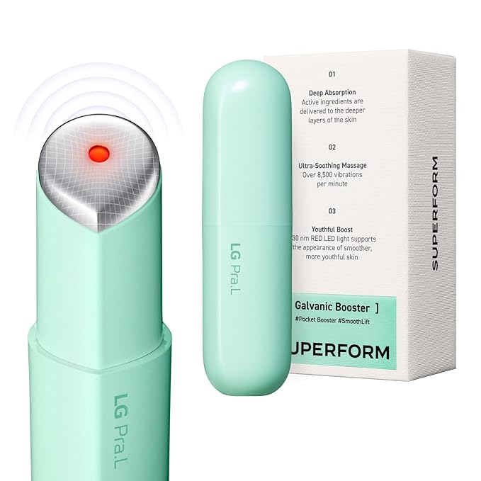 Superform Galvanic Booster Aqua Mint, 1min booster for ageless skin, anti-aging pocket booster, Korean skincare, Glow on the go, Serum booster device, Glass skin, Glow Booster, Gift