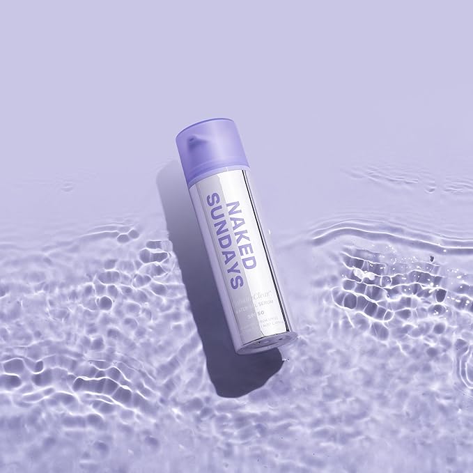 Naked Sundays CabanaClear Water Gel Serum - SPF50 Invisible Daily Lightweight & Hydrating Sunscreen with Hyaluronic Acid, Broad Spectrum, Oil-Free, Silicone Free, Fragrance-Free for All Skin Types