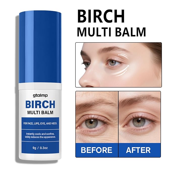 Birch Juice Multi Balm Stick,All-in-One Skin Care Stick for Lips,Face & Under Eyes,Hydrating Travel-Friendly Moisturizer,Helps Smooth Appearance of Fine Lines for a Refreshed Look (2, 0.6oz)