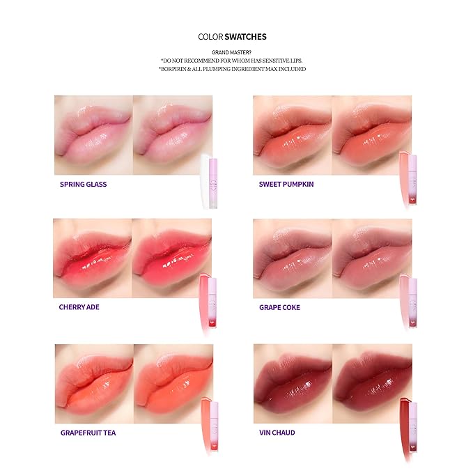 keybo Lip Plumper Dotom Lip Plus 16 Colors, 3 Steps Extreme Plumping Clear Lip Gloss by Essence Lip Care Oil & 16 Color Tints from Korean Makeup (09. Winter Berry)