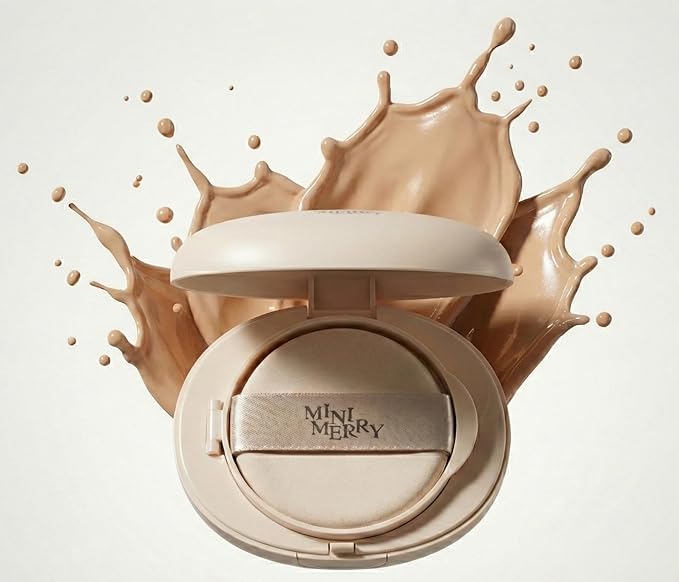 Minimerry Long Wear Cushion Foundation #23 SAND 13 g / 0.45 oz, Matte Finish Korean Makeup, Full Coverage & Semi Matte, 5 Shades for All Skin Tones