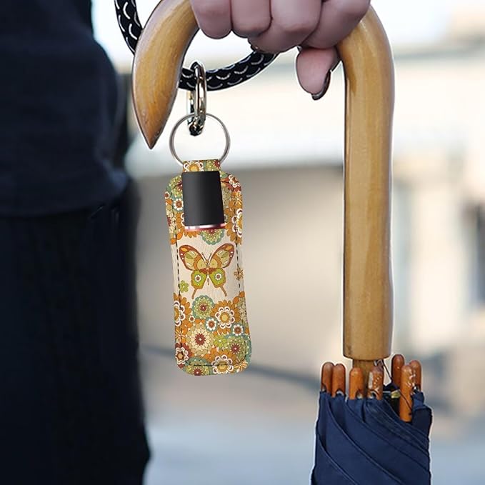 Pensura Chapstick Holder Keychain Fashion 5 Pcs Car Keychain Holder Portable Chapstick Holder Keep from Scratched and Dust
