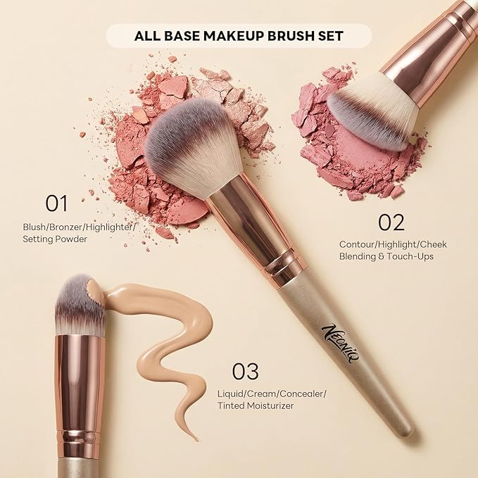 20 PCS Travel Makeup Brush Set, Makeup brushes, Professional Foundation Eyeshadow Concealer Blush Powder Bronzer Brushes,Versatile Face Make Up Tools with Travel Makeup Case（Champagne Gold）