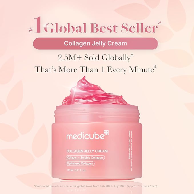 medicube Glow Essential Care Duo: Zero Exosome Shot 7,500 PPM Spicule Facial Serum and Collagen Jelly Cream 110ml | Korean Skincare, Skincare Sets