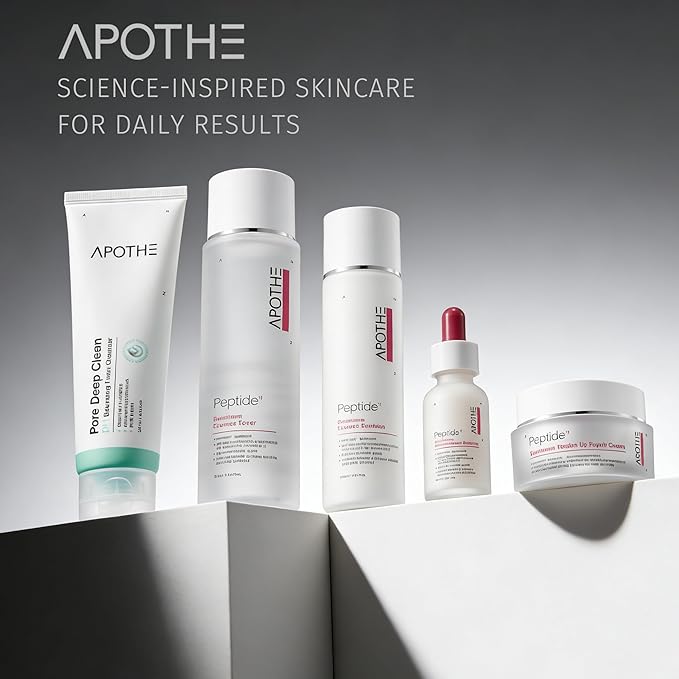 APOTHE Peptide¹¹ Botulinum 5-in-1 Skincare Set – Cleanser, Toner, Ampoule, Emulsion & Cream for Firming & Elasticity, Winter Gifting Bundle