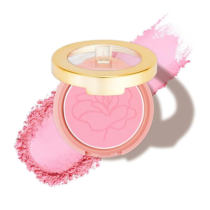 Oulac Pink Blush Powder Matte Finish Blush for Cheeks Highly Pigmented Natural blush Makeup Smooth Texture,Buildable Color&Lightweight Formula, Vegan&Cruelty-Free Face Makeup for All Skin ST07