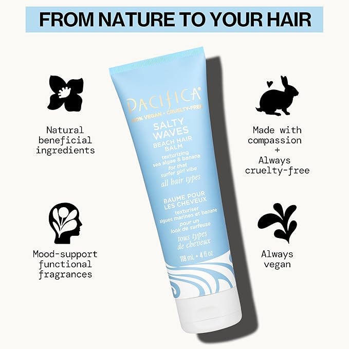 Pacifica Salty Waves Beach Hair Balm by Pacifica for Unisex - 4 oz Balm