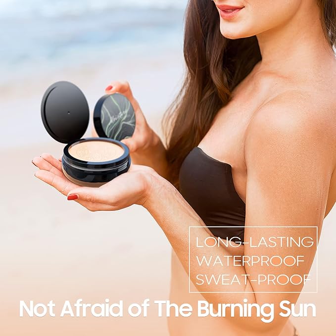 Mushroom Head Air Cushion CC Cream Foundation - Moisturizing & Long-Lasting BB Cream Concealer Makeup Base for All Skin Types, Brighten Long - Lasting Even Color Correcting Concealer (Ivory)
