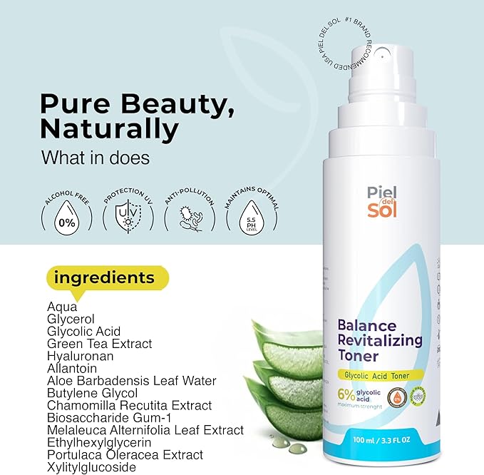 Hydrating Glow Toner – Alcohol-Free, Gently Exfoliates & Restores with Natural Antioxidants - All Skin Types - 100ml