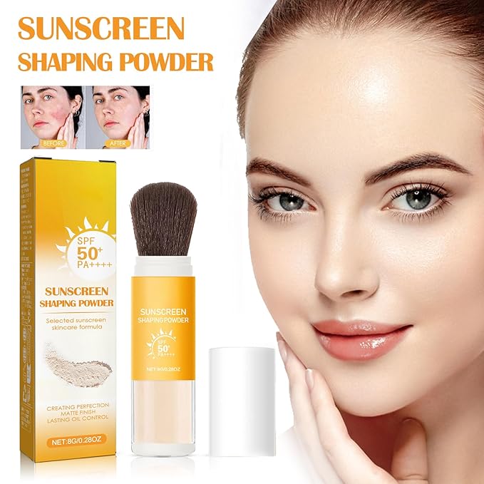 Mineral Sunscreen Setting Powder, Lasting Lightweight Breathable, Suitable for All Skin Types(0.28 Oz）