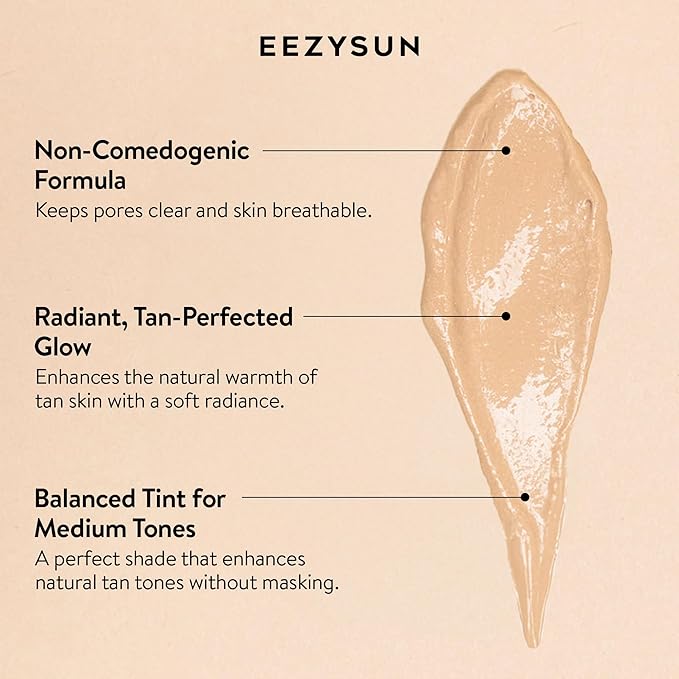 BARE Tinted Sunscreen for Face SPF 50 - Non-Greasy, Weightless, Water-Resistant, Vegan & Reef-Safe Tinted Moisturizer with SPF, Hyaluronic Acid, Jojoba Oil - All Skin Types, 1.69 fl oz - Tan