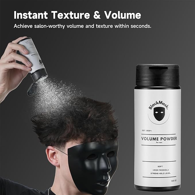 Hair Texture Powder for Men, Easy-to-Apply Styling Powder for Dry Hair Looks