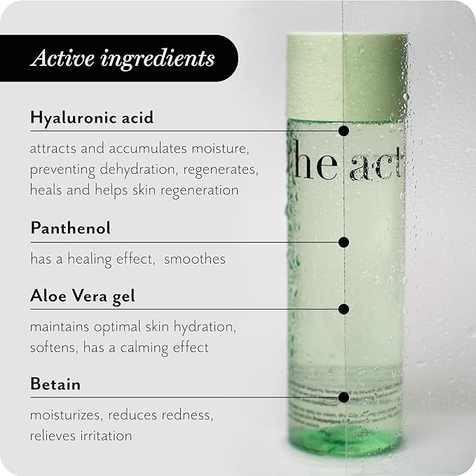 THE ACT Facial Toner for All Skin Types – Hydrating, Toning & Cleansing Toner for Face, All Types Skin, Pore Cleanser with Patented Pine Extract, Makeup Remover, Self & Skin Care Routine, 6.8 Fl Oz