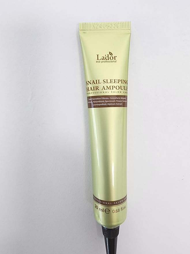 LA'DOR LADOR Snail Sleeping Hair Ampoule Serum - Intensive Overnight Leave-In Mask - Treatment for Frizzy Dry Damaged Thinning Hair Korean Haircare
