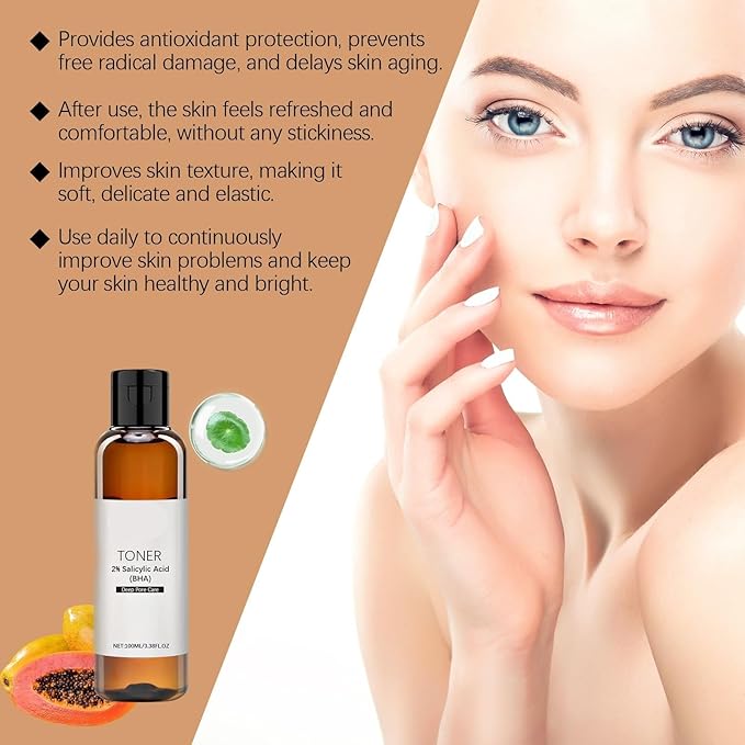 Pore Care Toner - Gentle Hydrating Facial Toner, Reduces Roughness, Removes Impurities, Keeps Skin Fresh & Moisturized(2PCS)