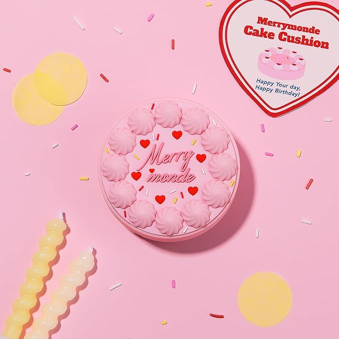 Merrymonde Happy Your Day Cushion, SPF40 PA++, Full Coverage, Pore Blurring, Hydrating Makeup, Korean Cushion Foundation with – Includes Puff & Refill (03 Sand, 1 Count)