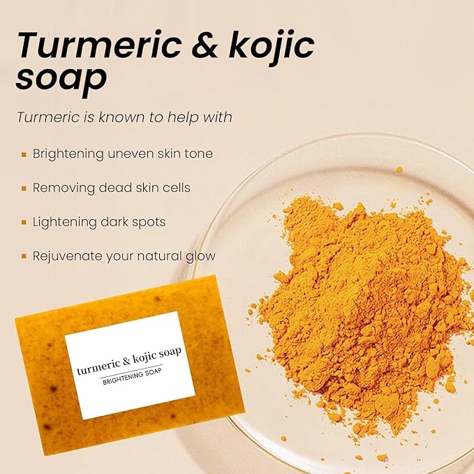 Traditional Handmade Organic Natural Vegan Turmeric Soap Bar - Anti-Aging Skin Lightener, Evens Skin Tone - Absolutely Pure Natural Soap