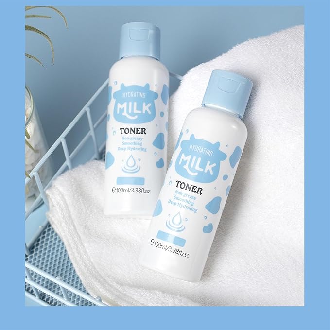 Milk Toner - Hydrating & Refreshing Toner for Face,Soothes Skin, Locks in Moisture, Reduces Redness,Made Without Dyes or Alcohol, Hypoallergenic,Suitable for All Skin Types 3.53 OZ