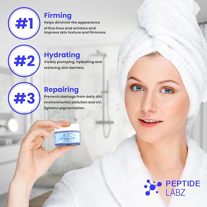 Copper Peptide Face Cream Anti Wrinkle 1.7 fl oz Copper Tripeptide-1, Repair, and Firming Daily Face Cream