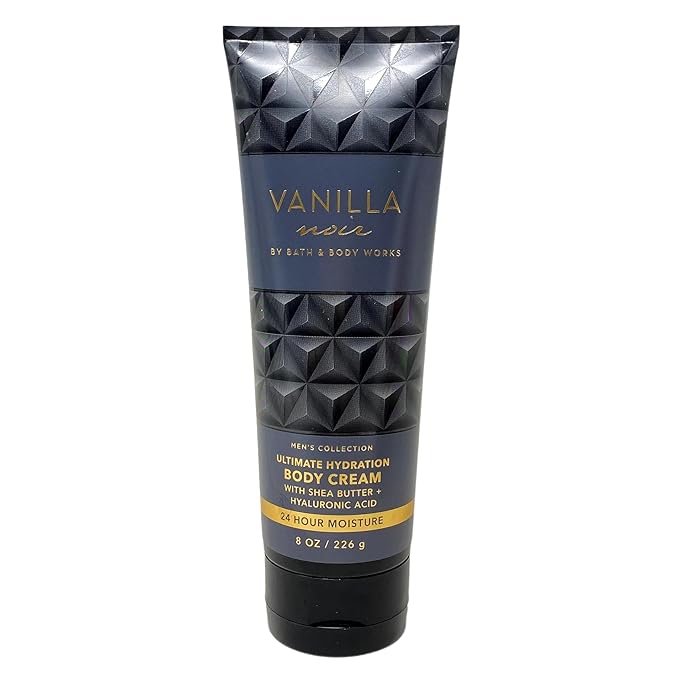 Bath & Body Works Vanilla Noir - Body Cream, Body Spray and Antiperspirant Deodorant - with a Charcoal Scrub Bar Soap