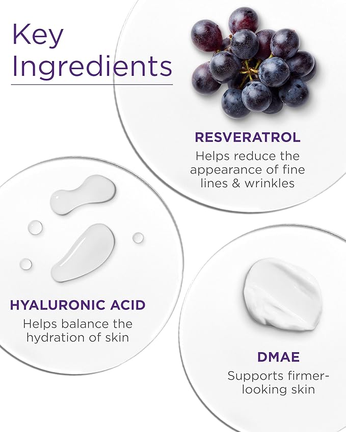 Andalou Naturals Hyaluronic Dmae Lift Firm Skin Cream, Face Moisturizer with Anti Aging Antioxidants, Hydrating, Helps Reduce Fine Lines and Wrinkles, 1.7 Ounce