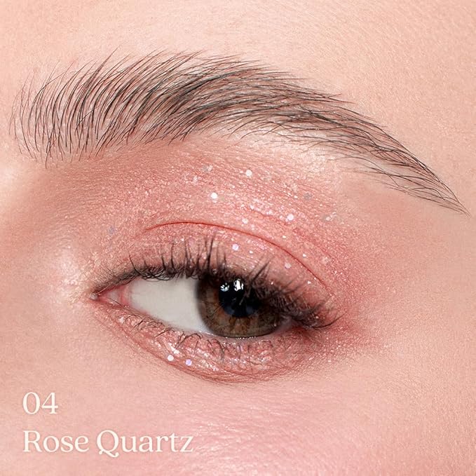 dasique Starlit Jewel Liquid Glitter (04 Rose Quartz) | Twinkle Glitter Shadow | Korean Makeup | Shimmer Eye Make Up | Eyeshadow Eyeliner | Long lasting | Multi use | Quick drying