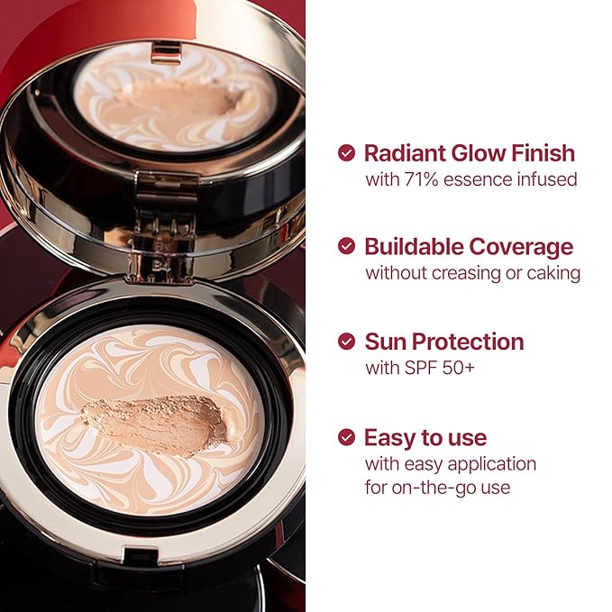 [Vegan] AGE20'S Signature Essence Pact | Pack of 1 | 29C COOL CARAMEL | Korean Cushion Foundation | Cream Foundation, Dewy & Glow Finish, Natural Coverage, SPF 50+