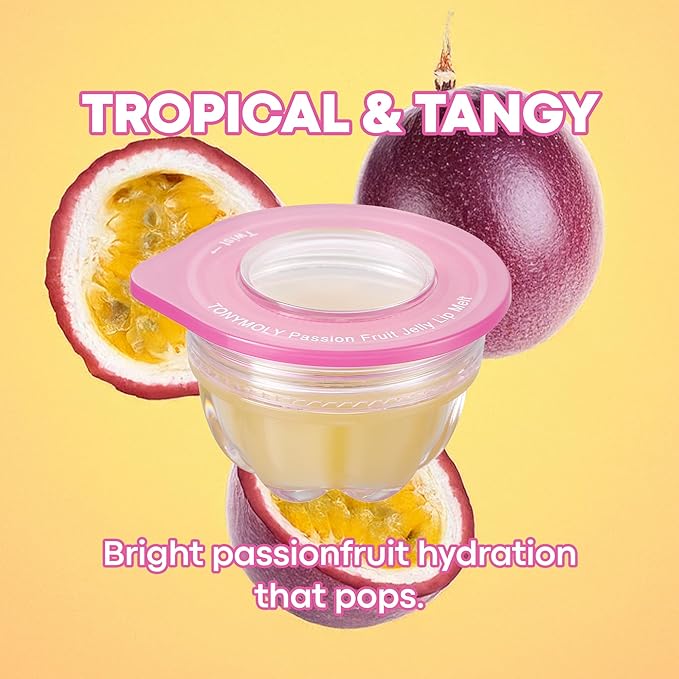 TONYMOLY Jelly Lip Melt, Moisturizing, Hydrating & Nourishing Lip Balm Treatment, Passionfruit, 0.31 oz.