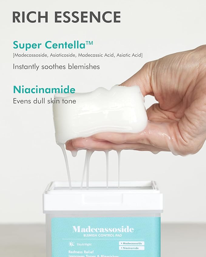 DERMAL Apple Peeling Toner Pad + Madecassoside Blemish Control Pad Bundle