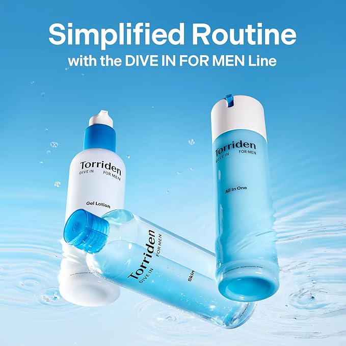 Torriden DIVE IN FOR MEN All In One 200ml (7.05 fl. oz) | All-In-One for Inner Moisturizing and Sebum Care | Hyaluronic Acid, Panthenol, Allantoin