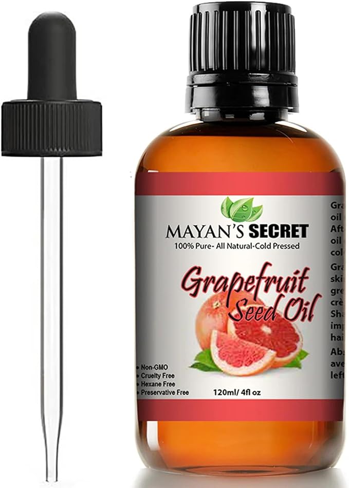Pure Carrier and Essential Oils for Skin Care, Hair, Body Moisturizer for Face-Anti Aging Skin Care (Grapefruit Seed Oil Organic, 4oz)
