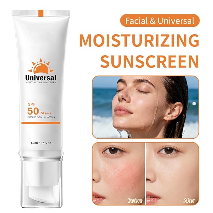 Tinted Moisturizing Daily Sun Cream, Clear Sunscreen for Face SPF 50, Hydrating Sun Essence Face Sunscreen, Korean SPF 50+ PA++++ No White Cast, Hydrating, Moisturizing, UV Defense, Travel Size