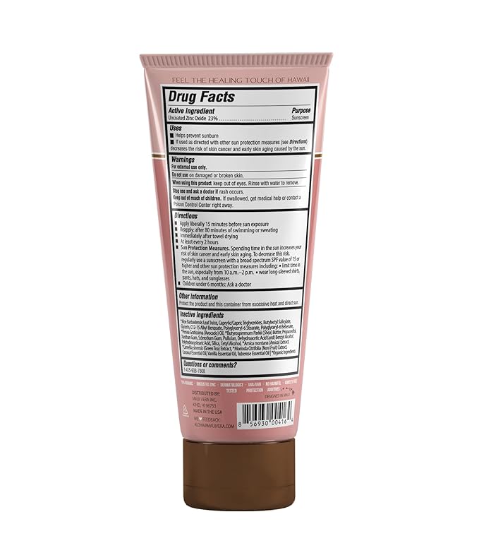 SPF 50 Mineral Sunscreen - Scented (3.0 oz) Water-Resistant up to 80 minutes, TSA Approved, Coconut and Vanilla
