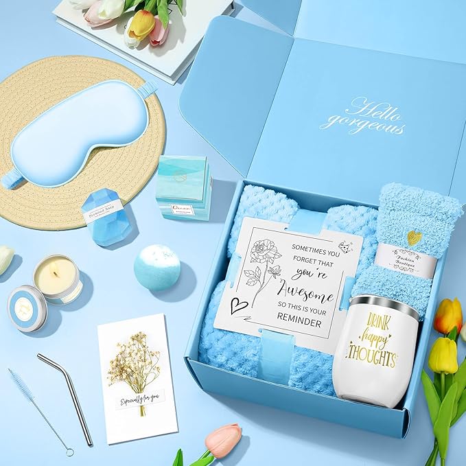Mothers Day Gifts for Mom Wife Grandma Daughter Friends Sister, Easter Basket, Happy Birthday Gifts for Women Mom Her Friend Sister Wife Grandma, Self Care Gift Get Well Relaxing Spa Gift Basket Set