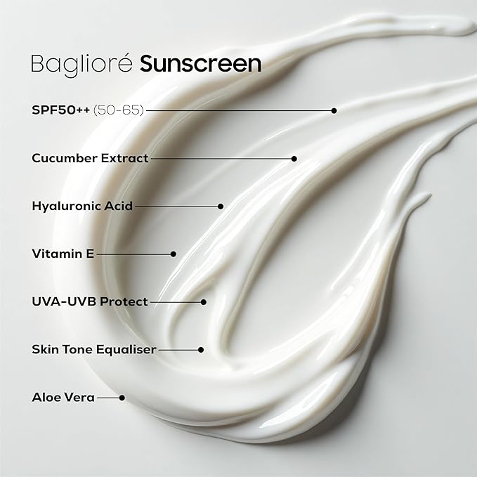 Bagliore Ultra-Protection Sunscreen, SPF 50+, Moisturizer with Zinc Oxide & Hyaluronic Acid, PA+++++, 12 in 1, Body & Face, 3.38 fl oz