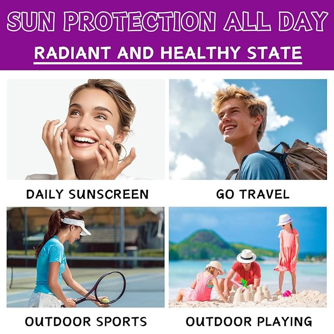 SPF 100 Sunscreen for Face, Sun Active Defense Cream, Broad Spectrum UVA UVB Protection, Lightweight Moisturizing Daily Face Sunscreen, 80ml / 2.5 fl oz