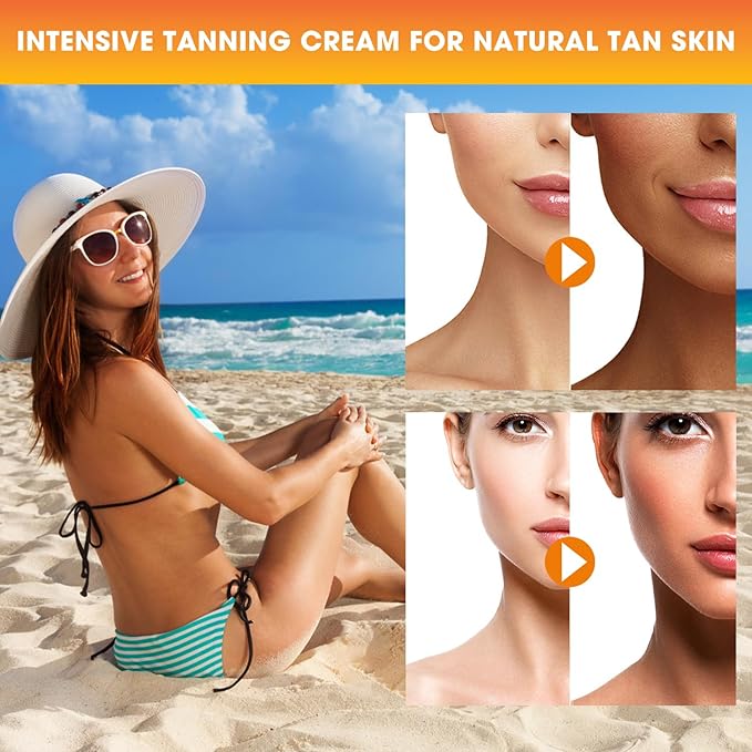 Luxury Intensive Tanning Gel, Beauty Tanning lotion, Natural Tanning Accelerator Cream Gel Tan Skin, Instant Tanning Cream For Sunbeds & Outdoor Sun