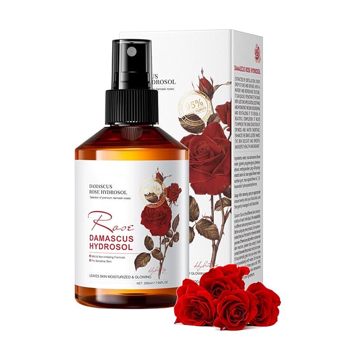 Hydrating Rose Water Face Mist Spray for Face & Hair - Rosewater Facial Toner for Refreshing, Conditioning, Soothing, Moisturizing, Nourishing, Daily Moisturizing Facial Mist for Dry & Sensitive Skin