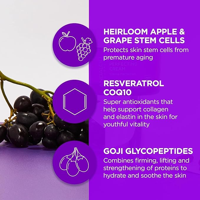 Andalou Naturals Goji Peptide Perfecting Cream-Age Defying Face Moisturizer with Resveratrol, CoQ10 - Supports Skin Collagen and Elastin, Improves Appearanceof Wrinkles & Signsof Aging (Pack of 2)