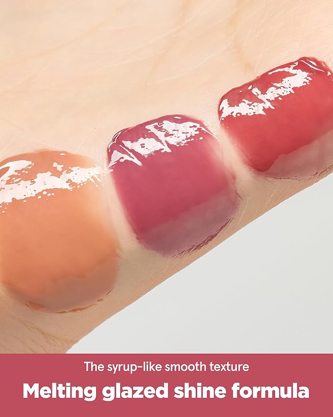 THESAEM Saemmy's Syrup Shot Melting Balm - Plumping Lip GLoss Lipstick for Glazed Shine Lips - Korean Lip Makeup - Long Lasting Moisturizing, 0.06oz. (04 Grape Jam)