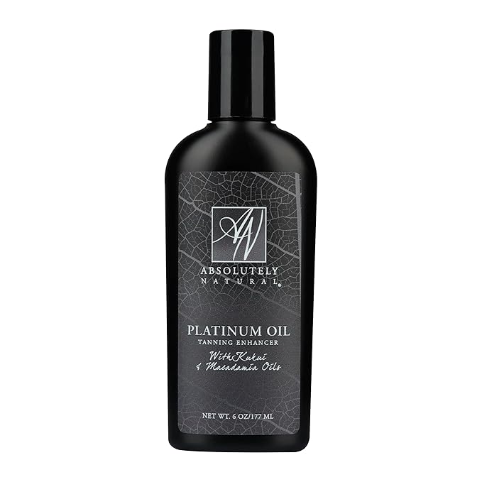 Absolutely Natural - Organic Tanning Oil Outdoor Tanning Enhancer - Spa Quality & Reef Safe with Rose Hips & Aloe - Suntan Lotion with Bronzer for Massages - Made in USA 6oz
