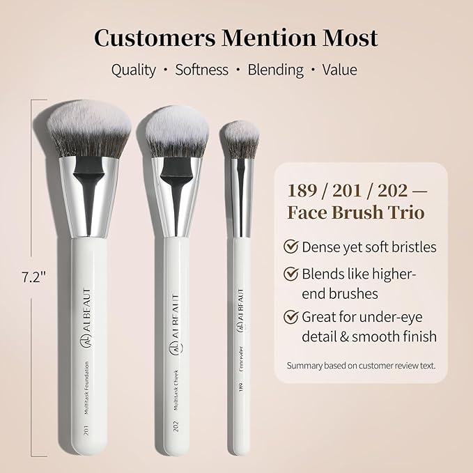 Makeup Brush for Foundation Concealer Blush Contour Liquid Cream Blending Angled Shape