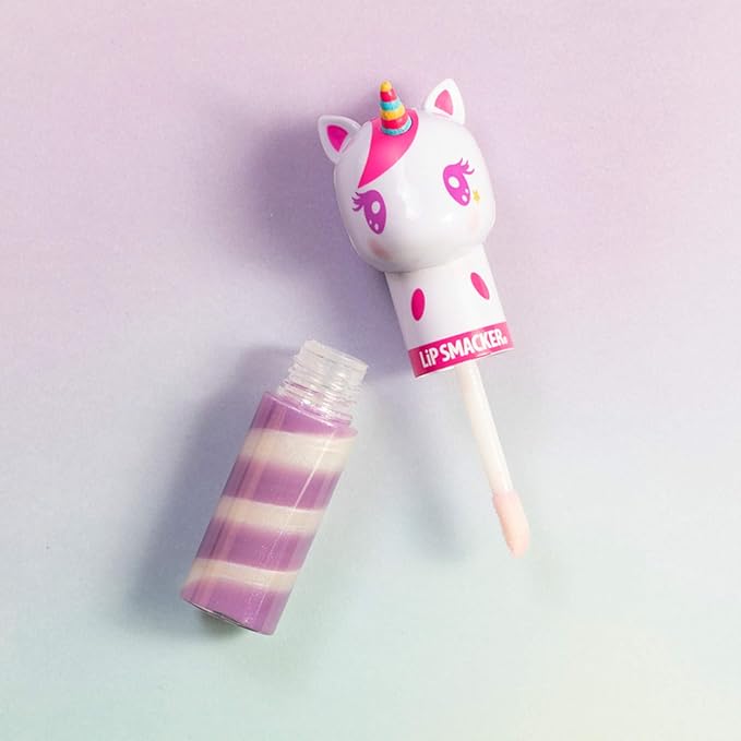 Lip Smacker Lippy Pals Swirls Unicorn, Flavored Moisturizing & Smoothing Soft Shine Lip Balm, Hydrating & Protecting Fun Tasty Glossy Finish, Cruelty-Free & Vegan - Unicorn Frosting (Pack of 2)