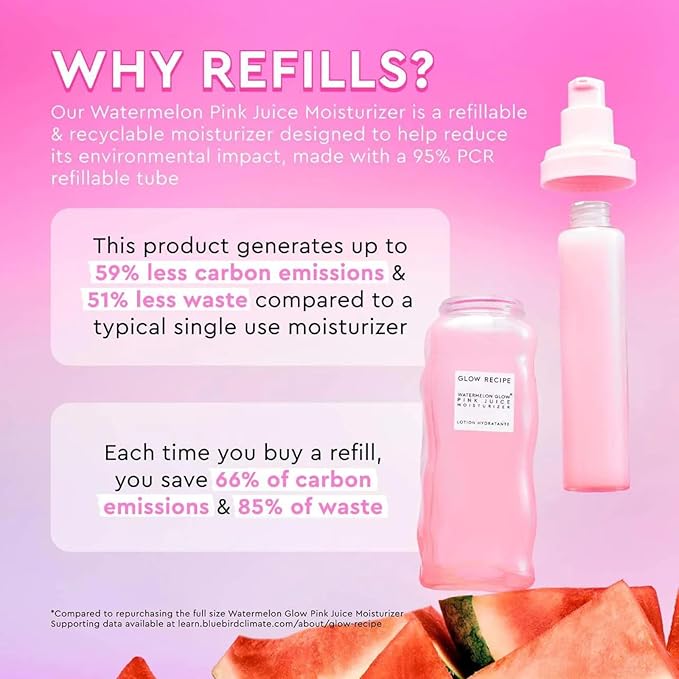Glow Recipe Watermelon Glow PHA + BHA Facial Toner & Pore Minimizer with Hyaluronic Acid (150 ml) + Watermelon Glow Pink Juice Hydrating Face Moisturizer (50 ml)