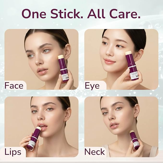 2PCS Calcium Multi Balm Stick, Calcium Volume Multi Balm, Korean Collagen Moisturizing Stick, Firming & Hydrating for Eye, Face & Neck