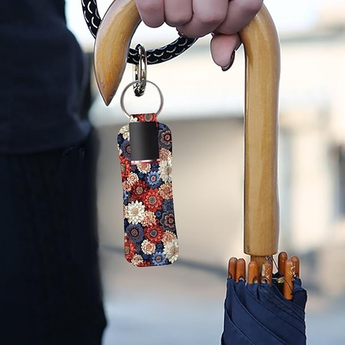 Pensura Chapstick Holder Keychain Fashion 5 Pcs Car Keychain Holder Portable Chapstick Holder Keep from Scratched and Dust