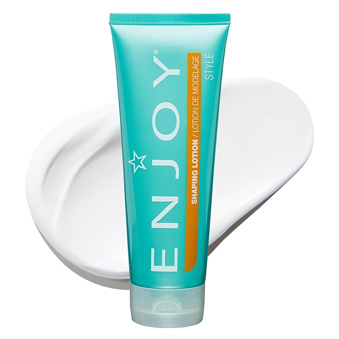 Enjoy Shaping Curly Hair Styling Cream - Adds Volume, Lightweight Curl Defining Finish, Anti-Frizz, 8 Ounce