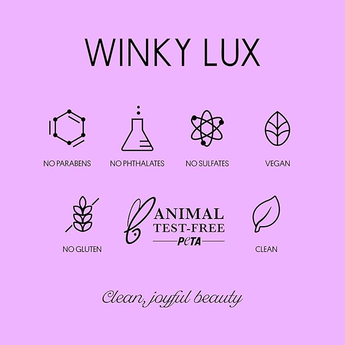 Winky Lux Rosé Glimmer Balm -Hydrating ph Lip Balm, Natural Pink Tint with pH Color Changing, Moisturize & Soften Lips While Leaving Sheer Pink Tint, with Vanilla Scent