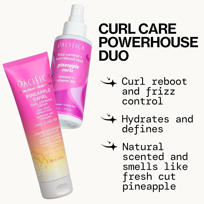 Pacifica, Pineapple Swirl Curl Defining Cream Mini, 1.4 Fl Oz